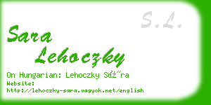 sara lehoczky business card